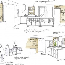 croquis de la cuisine